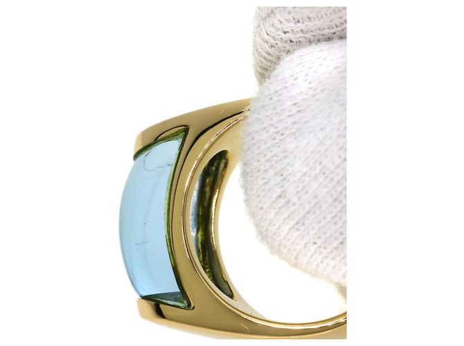Bulgari Bvlgari Tronchetto Ring mit blauem Topas - Ansicht 11