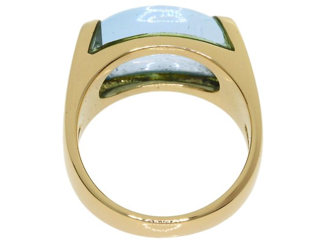 Bulgari Bvlgari Tronchetto Ring mit blauem Topas - Ansicht 4