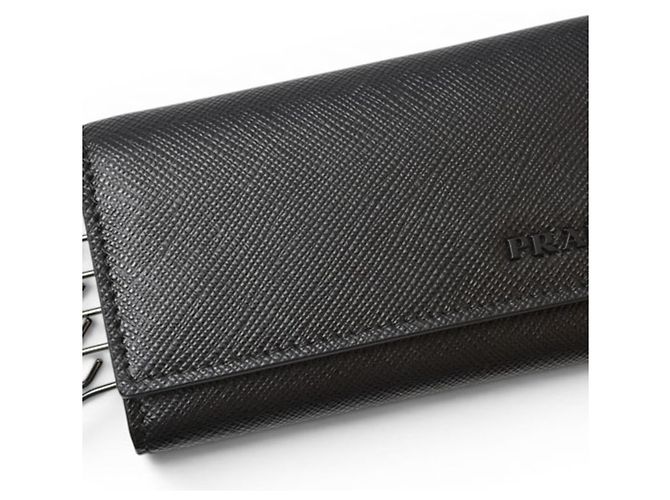 Prada Leder Schlüsselanhänger Braun Schwarz - Ansicht 3