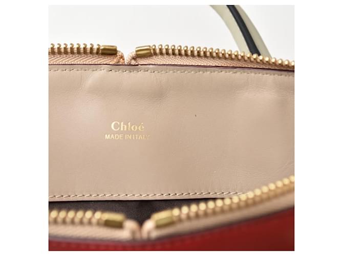 Chloé Baylee Ledertasche Rot Beige - Ansicht 11