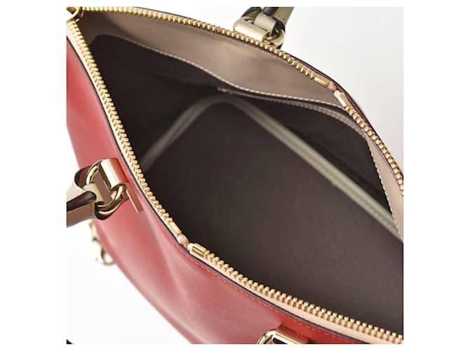 Chloé Baylee Ledertasche Rot Beige - Ansicht 12