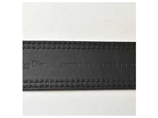 Cintura in pelle nera Christian Dior Nero - vista 4