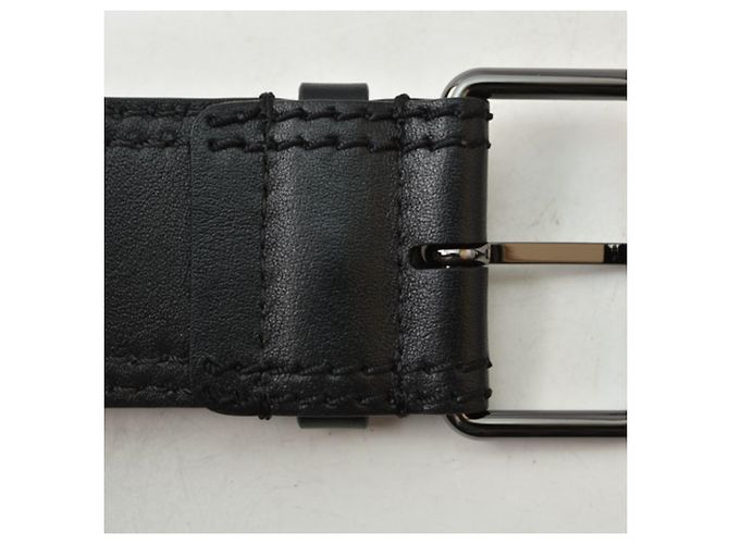 Cintura in pelle nera Christian Dior Nero - vista 7