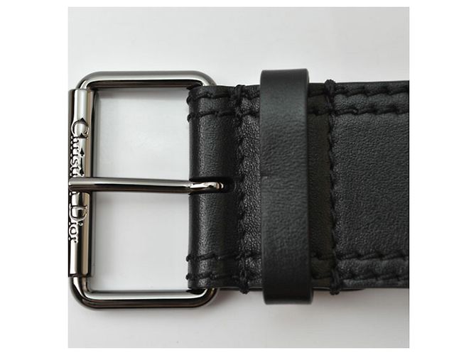 Cintura in pelle nera Christian Dior Nero - vista 8