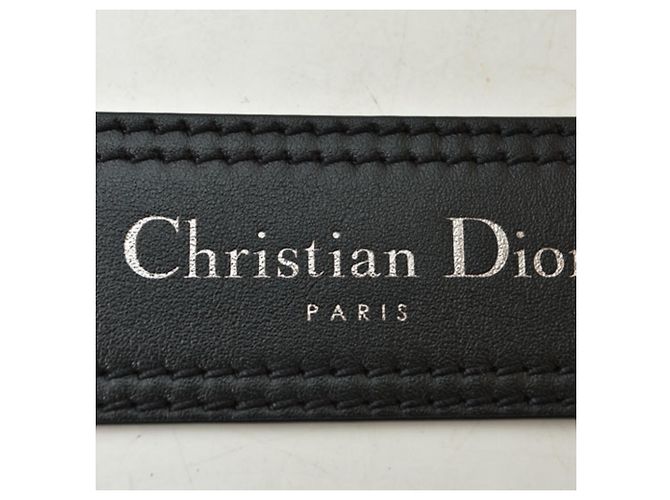 Cintura in pelle nera Christian Dior Nero - vista 9