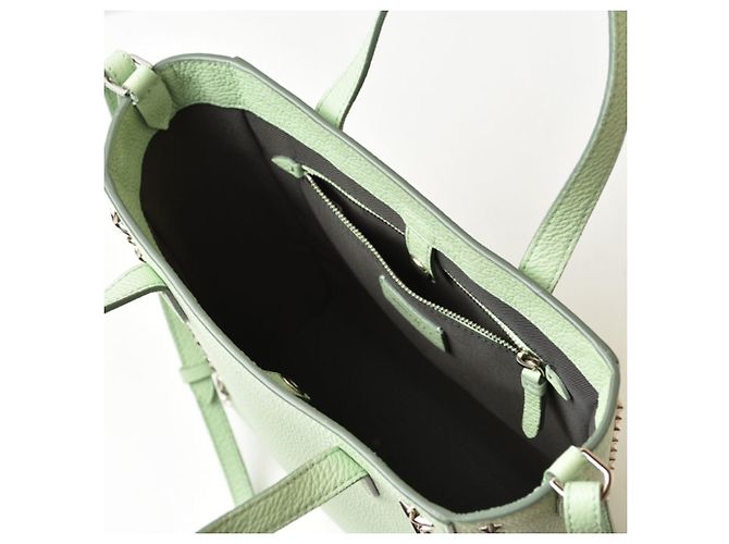 Borsa a tracolla in pelle Jimmy Choo Pegasi N S Peppermint con borchie a stella Verde - vista 10