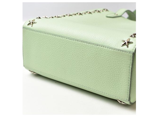 Borsa a tracolla in pelle Jimmy Choo Pegasi N S Peppermint con borchie a stella Verde - vista 7