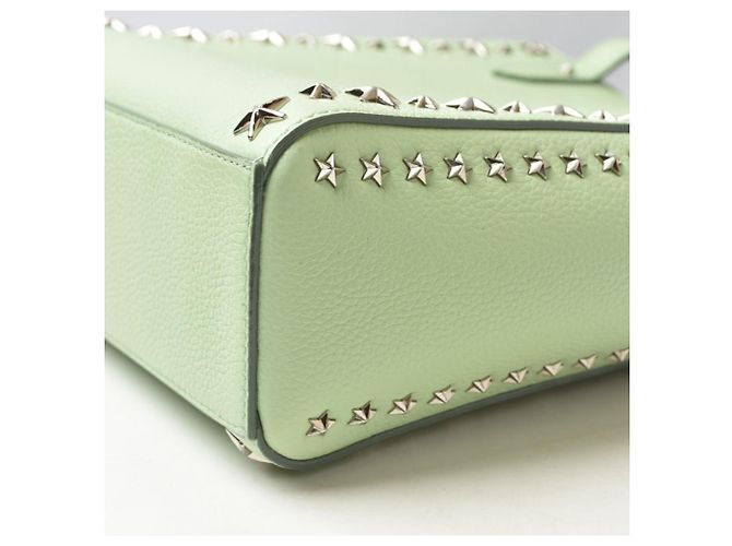 Borsa a tracolla in pelle Jimmy Choo Pegasi N S Peppermint con borchie a stella Verde - vista 8