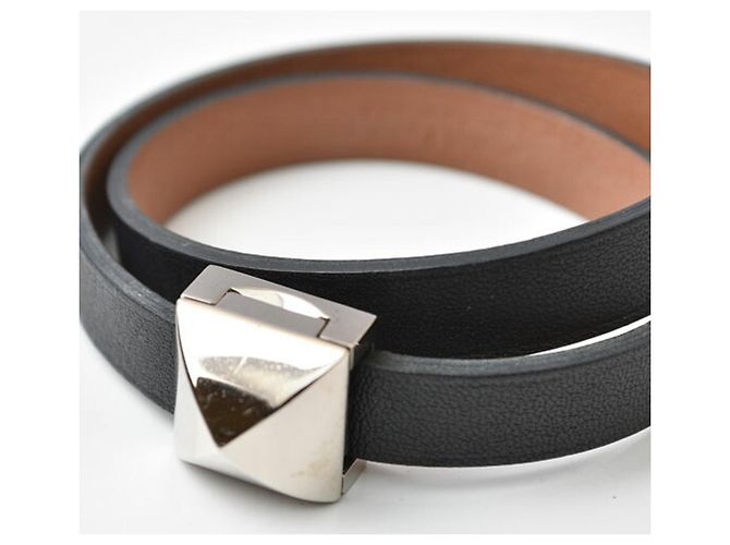 Hermès Pulsera Hermes Medor Infini Double Tour Negro - vista 3