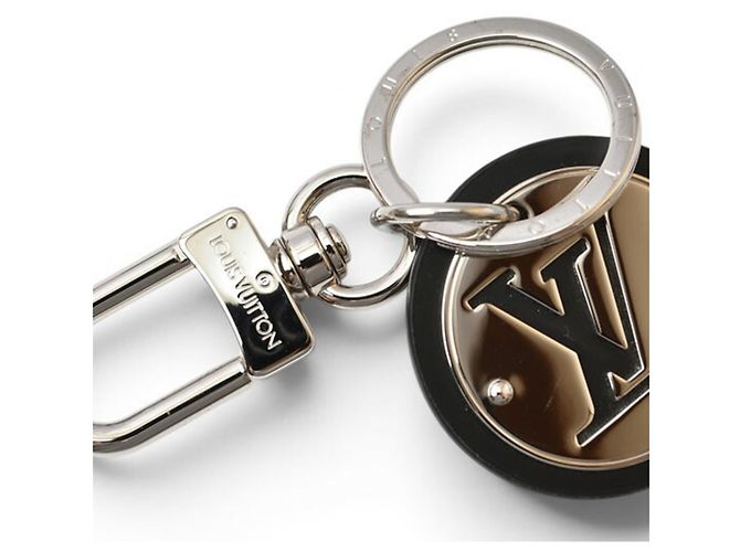 Portachiavi Charm Louis Vuitton LV Circle Bag Nero Argento - vista 2
