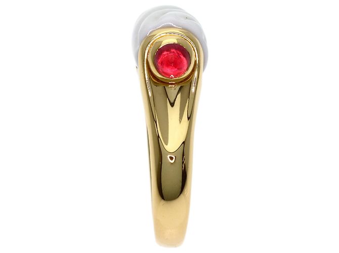 Bulgari Anello Bvlgari Tronchetto in peridoto e tormalina rosa, oro giallo 18K - vista 3
