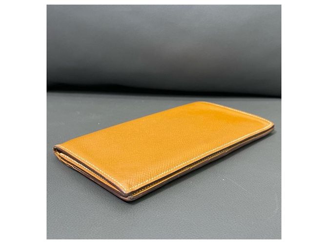 Cartera Hermès Bearn Gusset en piel Epsom Castaño - vista 2