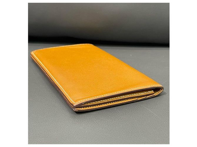Cartera Hermès Bearn Gusset en piel Epsom Castaño - vista 3