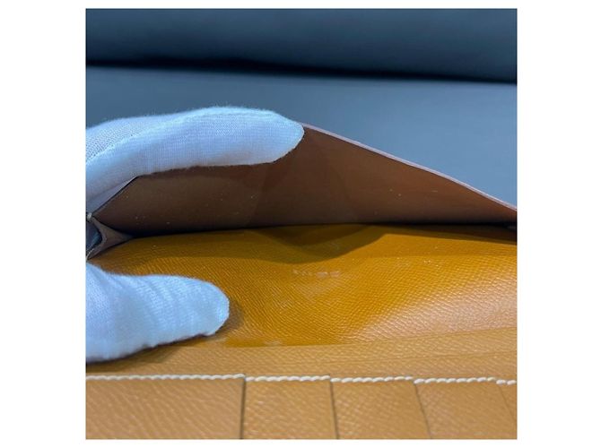Cartera Hermès Bearn Gusset en piel Epsom Castaño - vista 7