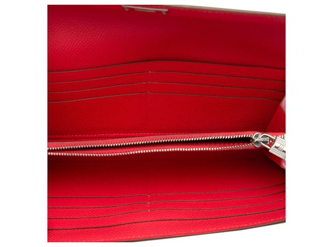 Cartera Kelly Longue Hermès en Epsom Mysore Rojo Roja - vista 4