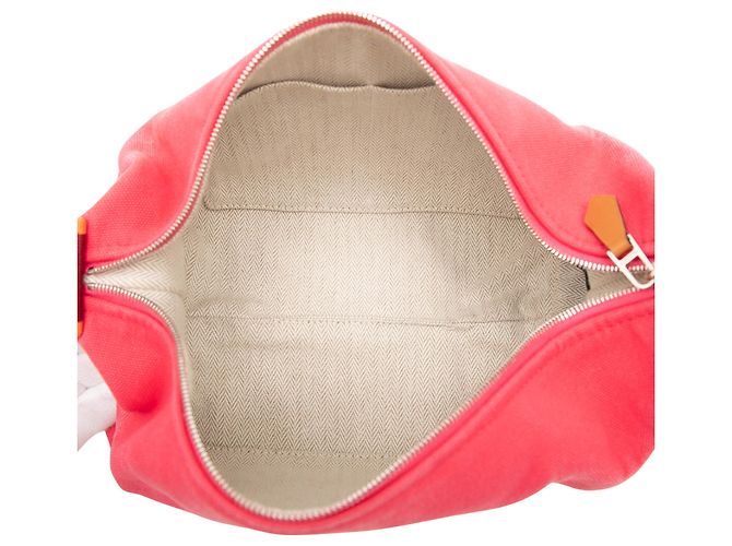 Custodia Hermès Pink Small Toile Bride A Brac Rosa - vista 4