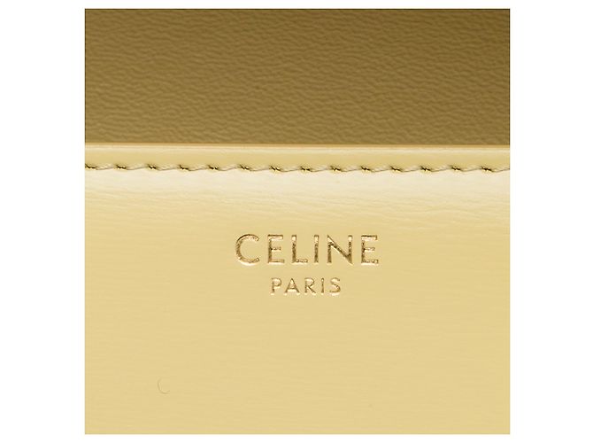 Céline Bolso de hombro Celine Yellow Shiny Calfskin Triomphe Claude Amarillo - vista 5