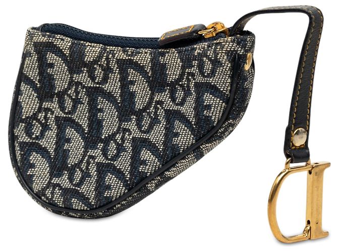 Monedero Dior Blue Diorissimo Trotter Saddle de Dior Azul Azul marino - vista 2