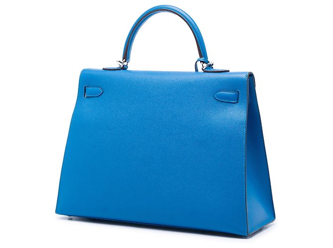 Hermès Blue Epsom Kelly II Sellier 35 - vista 2