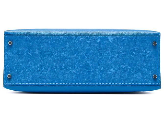 Hermès Blue Epsom Kelly II Sellier 35 - vista 3