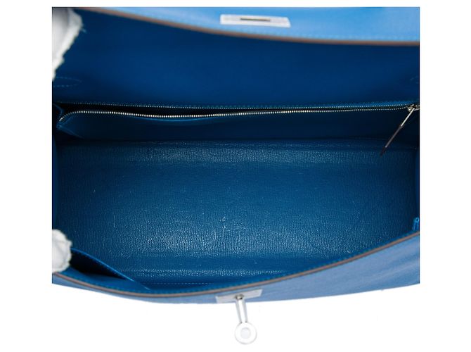 Hermès Blue Epsom Kelly II Sellier 35 - vista 4