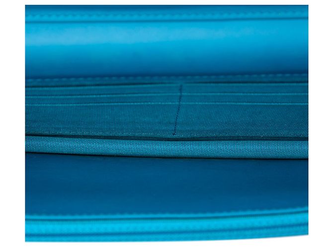 Wallet On Chain Portafoglio con catena Chanel Blue CC Quilted Patent - vista 4