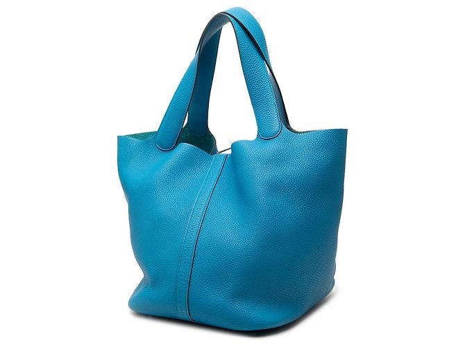 Hermès Blue Clemence Picotin Lock 26 Turchese - vista 2