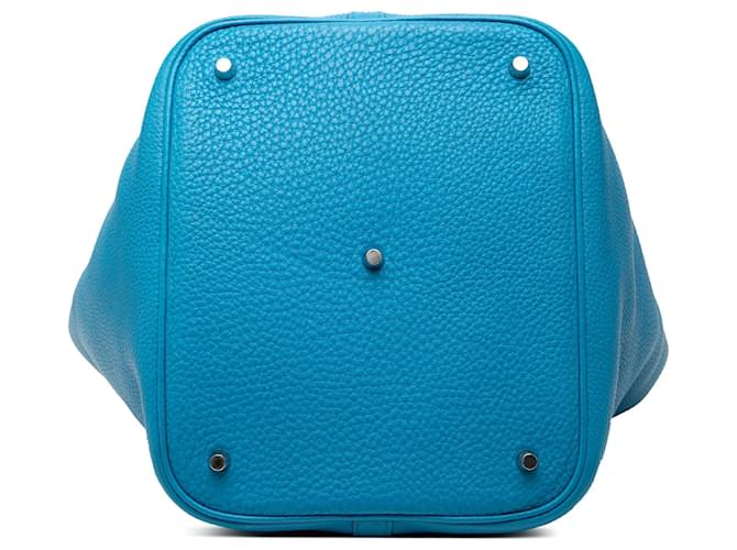 Hermès Blue Clemence Picotin Lock 26 Turchese - vista 3