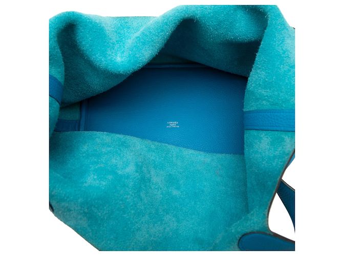 Hermès Blue Clemence Picotin Lock 26 Turchese - vista 4