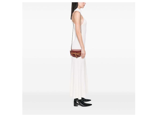 LOEWE Borsa a tracolla Gate Mini Tricolor in pelle rossa Rosso - vista 6