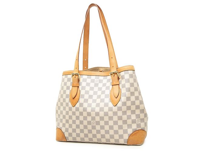 Louis Vuitton White Damier Azur Hampstead MM Bianco - vista 2