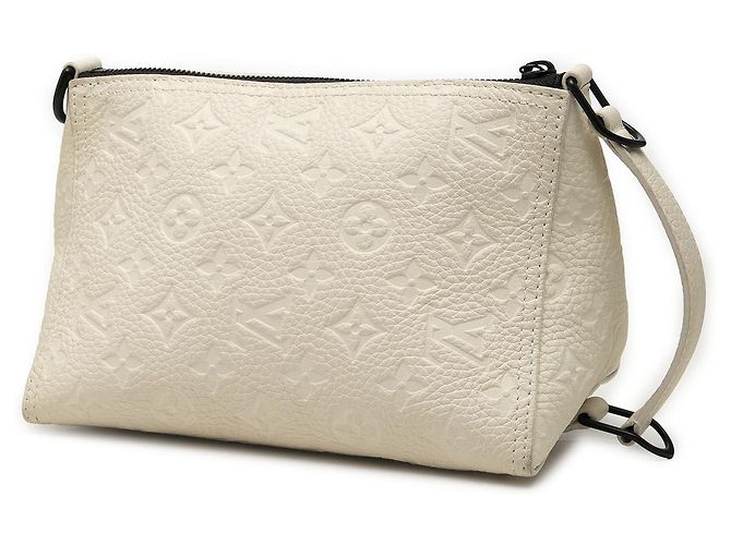 Borsa Messenger Triangle Monogram Empreinte Bianco Louis Vuitton - vista 2