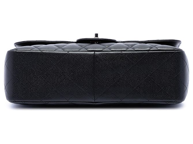 Chanel Black Jumbo Classic Caviar Single Flap Nero - vista 3