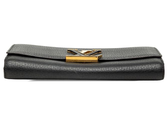 Portefeuille long Capucines en cuir Taurillon noir Louis Vuitton - vue 3