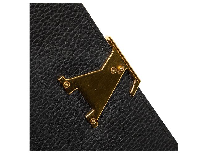 Portefeuille long Capucines en cuir Taurillon noir Louis Vuitton - vue 7