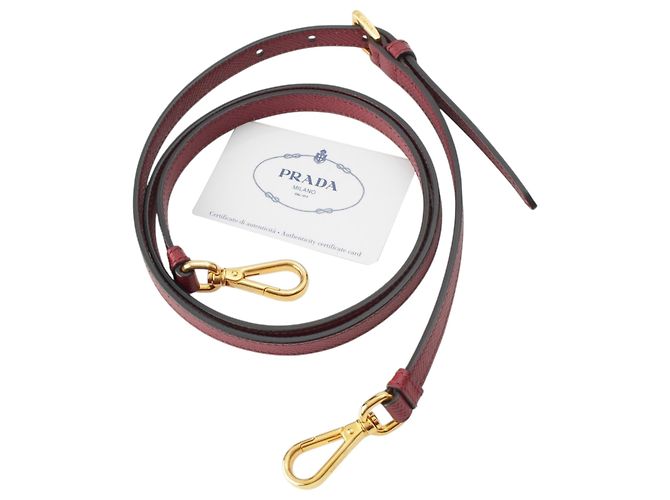 Prada Red Medium Saffiano Cuir Double Satchel Rosso Bordò - vista 12