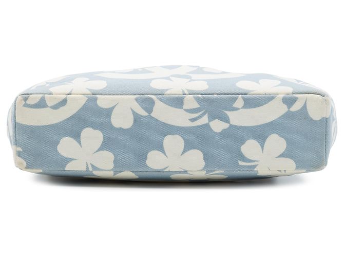 Borsa a Spalla Chanel Blue CC Clover Printed Canvas Blu chiaro - vista 3