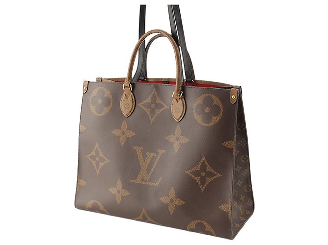 Louis Vuitton Marrone Monogram Reverse Giant OnTheGo GM - vista 4