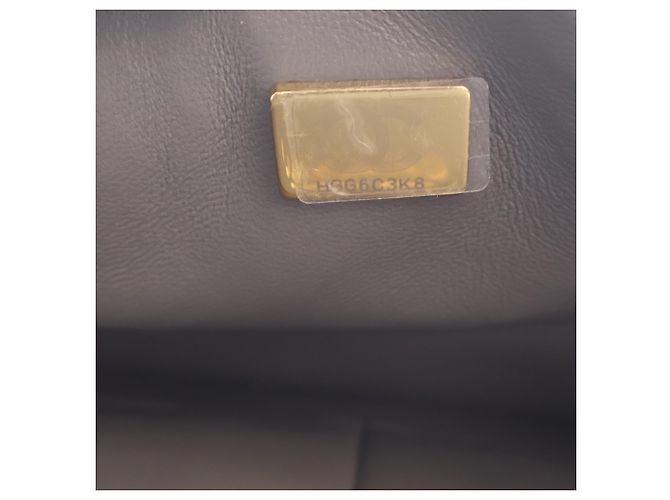 Chanel Gray Medium Classic Lambskin Double Flap Castaño Gris antracita - vista 9