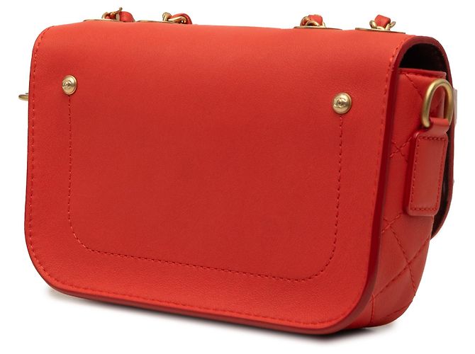 Chanel Rot gestepptes Kalbsleder mit Multi-Pouching-Klappe - Ansicht 2