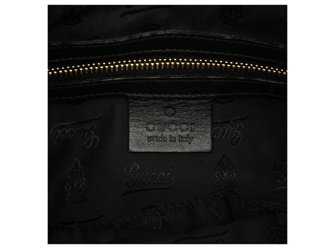 Gucci Black Medium Coated Canvas Dialux Queen Hobo Nero - vista 5