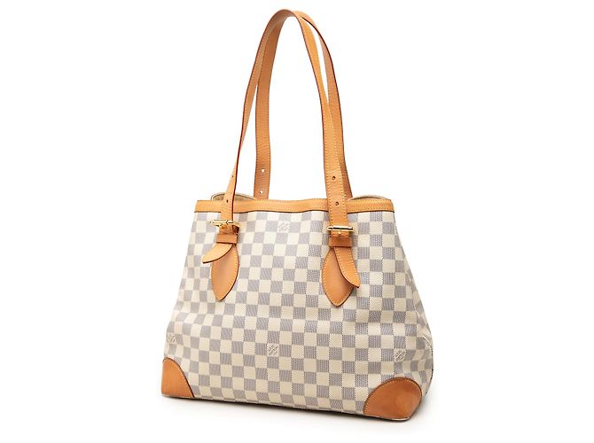 Louis Vuitton White Damier Azur Hampstead MM Bianco - vista 2