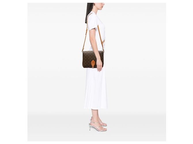 Louis Vuitton Marrone Monogram Cartouchiere GM - vista 6