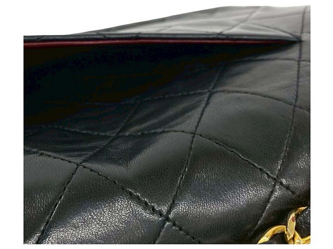 Chanel Black Medium Classic Lambskin Double Flap Nero - vista 4