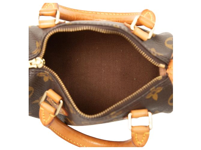 Louis Vuitton Brown Monogram Mini Speedy HL Marrom - vista 4