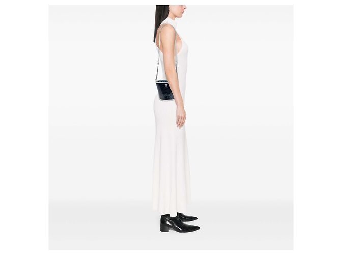 Sac seau Chanel Black Small en PVC et veau froissé Camellia Coco Noir - vue 6