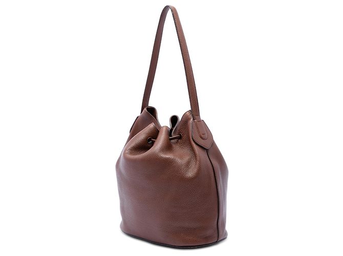 Bolsa Bucket Lady com borla em pele de vitela castanha Gucci Marrom - vista 2