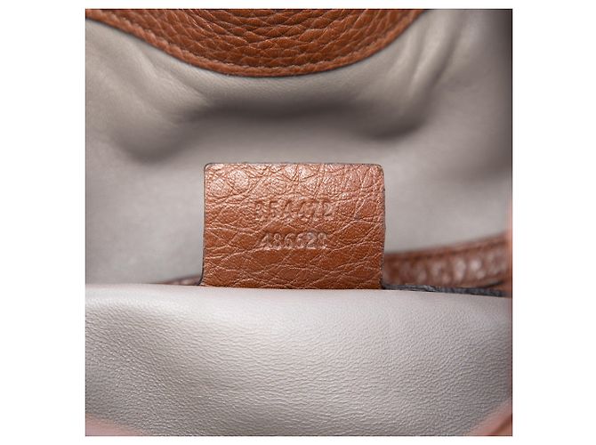 Bolsa Bucket Lady com borla em pele de vitela castanha Gucci Marrom - vista 5