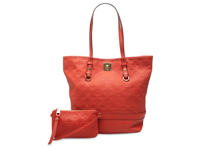 Louis Vuitton Red Monogram Empreinte Citadine PM Rosso - vista 7
