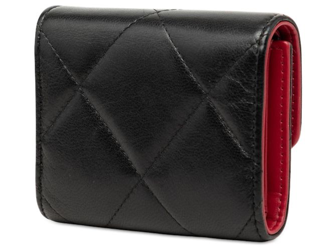 Portafoglio 19 Flap in agnello trapuntato nero Chanel - vista 2